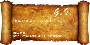 Gyurcsek István névjegykártya