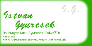 istvan gyurcsek business card